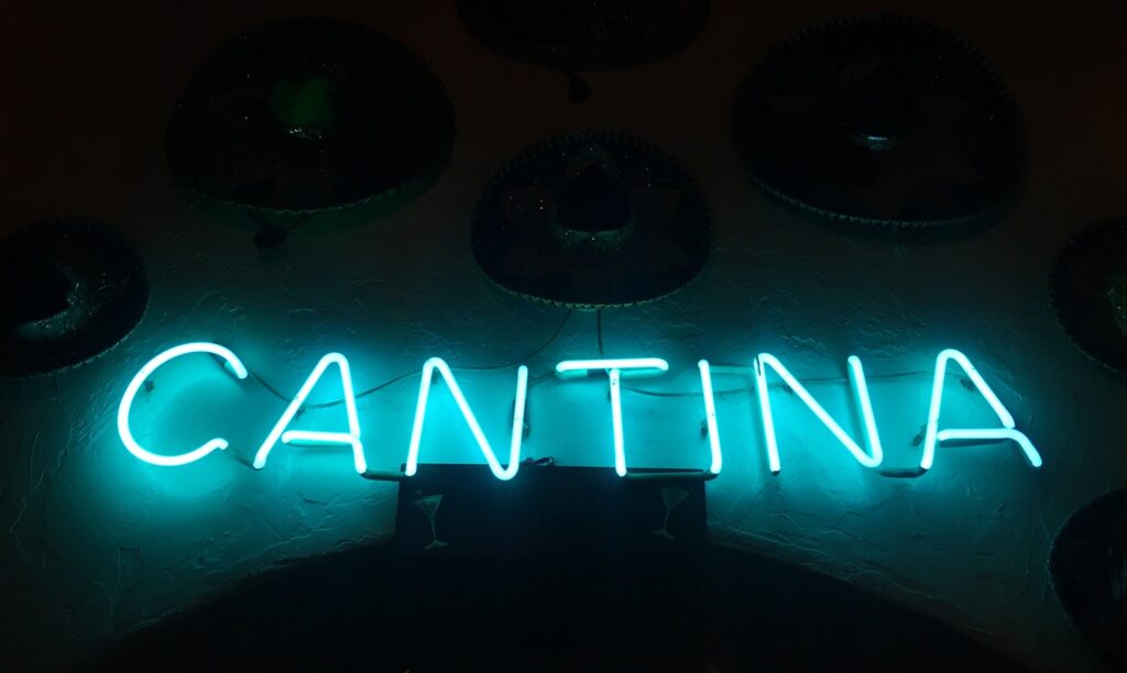 Cantina in neon lights